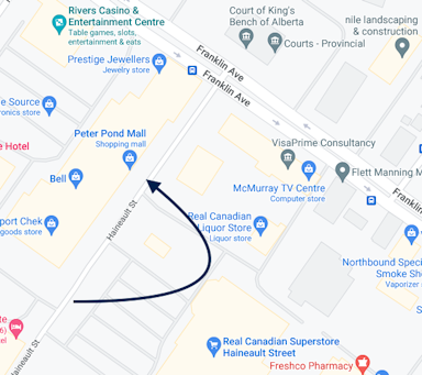 Fort McMurray Downtown G.busStation G.mapScreenshot