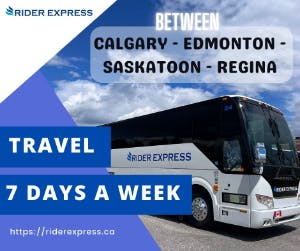 Travel 7 Days A Week Between Calgary - Edmonton - Saskatoon - Regina