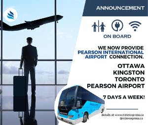We now provide Pearson International Airport Connection