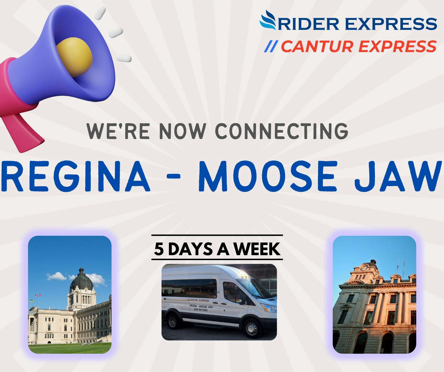 Rider Express is now connecting Regina and Moose Jaw