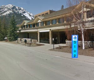 Outside Image Of Banff Bus Stop