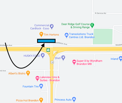 Brandon Bus Station Map Screenshot