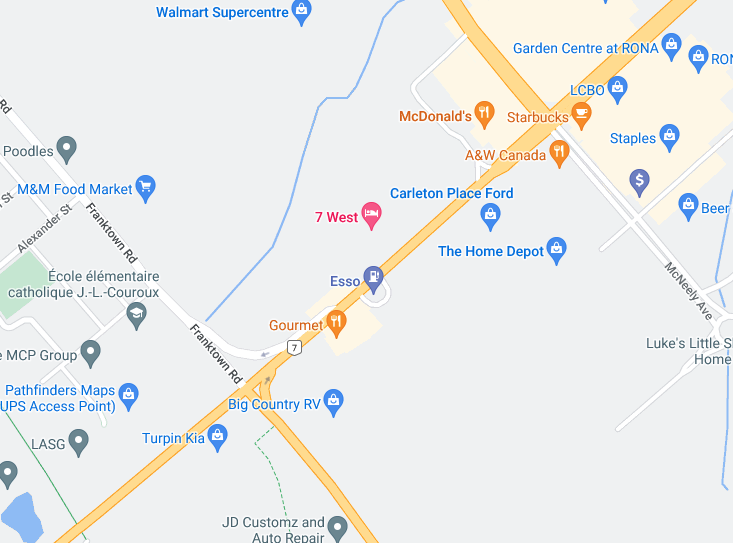 Carleton Place Bus Station Map Screenshot