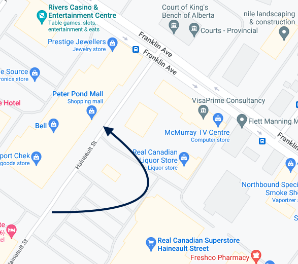 Fort McMurray Downtown G.busStation G.mapScreenshot