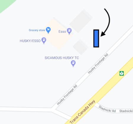 Sicamous Bus Station Map Screenshot