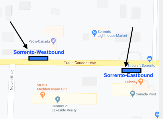 Sorrento Eastbound Bus Station Map Screenshot